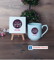 Love Yourself Dekoratif Taş, Kupa Bardak Kırmızı Hediye (Model 4)