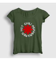 Presmono Kadın Sarı Logo V2 Red Hot Chili Peppers T-Shirt 107750tt (Haki)