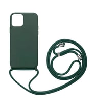 iPhone 12 Pro Kılıf  Kamera Çıkıntılı Airbag Askılı Tasarım Sert Silikon (Yeşil)