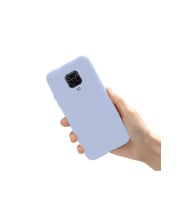 Xiaomi Redmi Note 9S Kılıf Kamera Korumalı Silikon Rubber Arka Kapak (Lila)