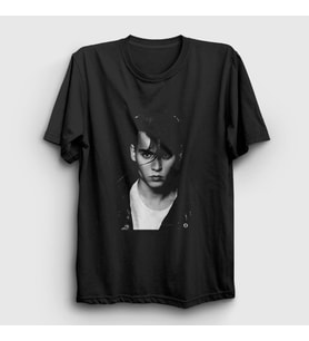 Presmono Unisex Beyaz Young V2 Johnny Depp T-Shirt 354900tt (Siyah)