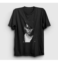 Presmono Unisex Beyaz Young V2 Johnny Depp T-Shirt 354900tt (Siyah)