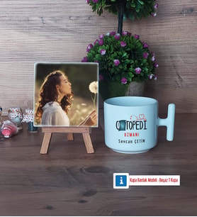 Ortopedi Uzmanı Fotoğraflı Dekoratif Taş, Kupa Bardak Beyaz Hediye (Model 12)