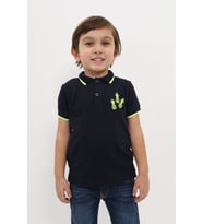 Toontoy Erkek Çocuk Nakışlı Tişört (Lacivert)