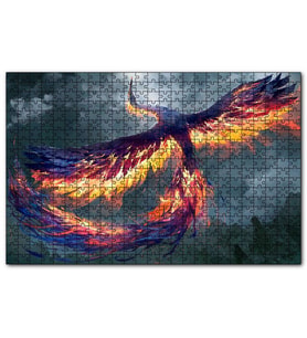 Cakapuzzle Anka Kuşu Yağlı Boya Resmi  Puzzle Yapboz MDF (Ahşap) (255 Parça)