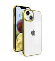 Apple iPhone 14 Kılıf Zore Sun Kenarları Renkli Şık Tasarım Kılıf (Gold)