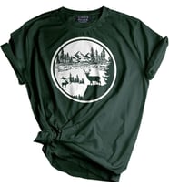 Genıus Store Erkek Tişört Outdoor Baskılı T-shirt  21 Farklı Baskı Modeli (Yeşil)