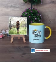 Evin Prensi Fotoğraflı Dekoratif Taş, Kupa Bardak Beyaz Hediye (Model 7)