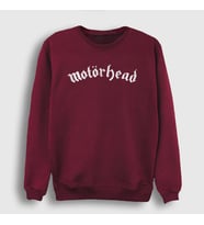 Presmono Unisex Beyaz Motörhead Sweatshirt 69169tt (Bordo)