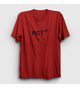 Presmono Unisex Sarı Logo K-Pop Nct 127 T-Shirt 275487tt (Kırmızı)