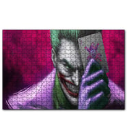 Cakapuzzle Joker Ve Joker Kartı Yağlı Boya Görseli  Puzzle Yapboz MDF (Ahşap) (500 Parça)
