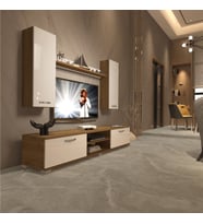 Decoraktiv Eko 7 Mdf Dvd Tv Ünitesi Tv Sehpası (Pera-Beyaz)