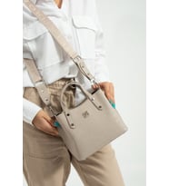Just Polo Kolon Askı Mini Boy 4 Bölmeli Kadın El ve Omuz Çantası 24x24cm JPT3922 (Taş)