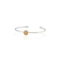 Kadir Jewellery Zirkon Taşlı Ayarlanabilir 925 Ayar Gümüş Kaplama Bilezik (Turuncu)