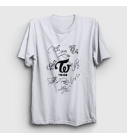 Presmono Unisex Sarı Signs K-Pop Twice T-Shirt 281480tt (Beyaz)