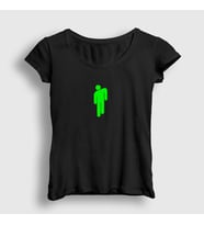 Presmono Kadın Sarı Blohsh Billie Eilish T-Shirt 153978tt (Siyah)