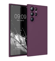 Microsonic Matte Silicone Samsung Galaxy S24 Ultra Kılıf Siyah (Mor)