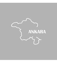 Ankara Harita Araba Sticker siyah 17x13 CM (Beyaz)
