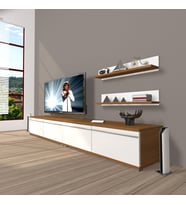 Decoraktiv Eko 200T Mdf Tv Ünitesi Tv Sehpası (Beyaz - Kahverengi)