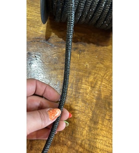 TAŞLI KORDON ŞERİT DİKİŞ GİYİM ÇANTA AKSESUARI EN 1 CM (1 METRE) (Siyah)