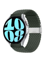 Sneezy Samsung Galaxy Watch 6 – Classic 40-43-44-47mm  20mm Metal Klips Solo Fiberlink Örgü Kordon (Haki)