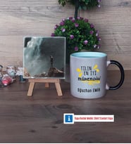 Mühendisler Günü Hediyesi Fotoğraflı Dekoratif Taş, Kupa Bardak Beyaz Hediye (Model 9)