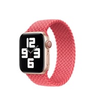 Apple Watch 2 3 4 5 SE Uyumlu 42 mm - 44 mm Elastik Örgü Kordon (Pembe)