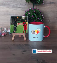 Hakem Fotoğraflı Dekoratif Taş, Kupa Bardak Beyaz Hediye (Model 2)
