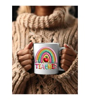 Öğretmen Temalı Özel Tasarım Seramik Kupa Mug - Hediyelik Kupa Bardak - Teacher (02)