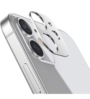 İPhone 12 3D Metal Kamera Koruyucu Metal Lens (Gümüş)
