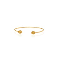 Kadir Jewellery 22 Ayar Altın Kaplama El İşçiliği Zirkon Taşlı Kadın Charm Bileklik (Sarı)
