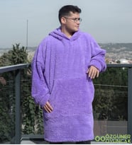 Welsoft Peluş Polar Giyilebilir Battaniye Pijama (Lila)