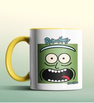 Kişiye Özel Rick and Morty 2 Beyaz Renk Kupa (Sarı)