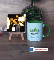 Çevre Mühendisi Fotoğraflı Dekoratif Taş, Kupa Bardak Beyaz Hediye (Model 14)
