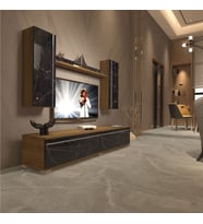 Decoraktiv Eko 7 Mdf Std Tv Ünitesi Tv Sehpası (Pera-Siyah Mermer)