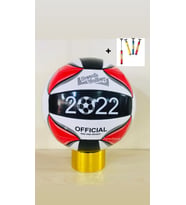 Dikişli Voleybol Topu 5 Numara ve Şişirme Pompası (Siyah)