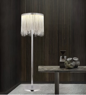 Katena Modern Zincir Detaylı Şık  Lambader (Krom)
