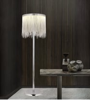 Katena Modern Zincir Detaylı Şık  Lambader (Krom)