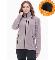 Ghassy Co. Kadın Tam Fermuarlı Polar Ceket 24 Renk (Koyu Gri)
