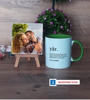 Sevgiliye Hediye Fotoğraflı Dekoratif Taş, Kupa Bardak Beyaz Hediye (Model 14)