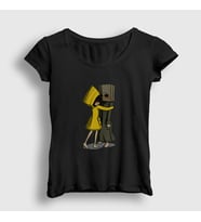 Presmono Kadın Sarı Hug Little Nightmares T-Shirt 159799tt (Siyah)