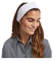 Spor Saç Bantları - Elastik Kaymaz İnce Saç Ter Kafa Bandı Bandana, Kadın & Erkek Koşu Fitness Yoga Pilates Makyaj Yüz Yıkama Atletik Egzersiz Saç Bandı (Beyaz)