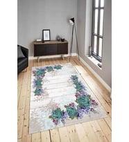 Dijital Baskılı Yıkanabilir Kaymaz Modern Renkli Salon Halısı Mutfak Halısı Yolluk ND-HY-976 (Bej)
