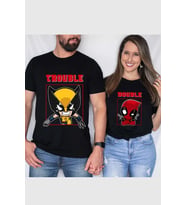 Deadpool ve Wolverine 2024 Film T-shirt Seti (Siyah)