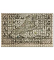 Cakapuzzle Aslan Şeklinde Eski Belçika Haritası Puzzle Yapboz MDF (Ahşap) (1000 Parça)