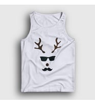 Presmono Unisex Sarı Male Deer Yılbaşı Atlet 271482tt (Beyaz)