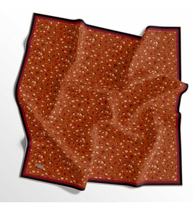 90 X 90 İpek Vual  İnce Eşarp - 03574 (Kiremit)