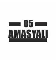 05 Amasyalı Araba Sticker siyah 14X8 CM (Siyah)