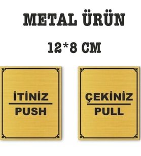 İTİNİZ ÇEKİNİZ YAZISI METAL 10*10 (Gold)