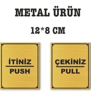 İTİNİZ ÇEKİNİZ YAZISI METAL 10*10 (Gold)